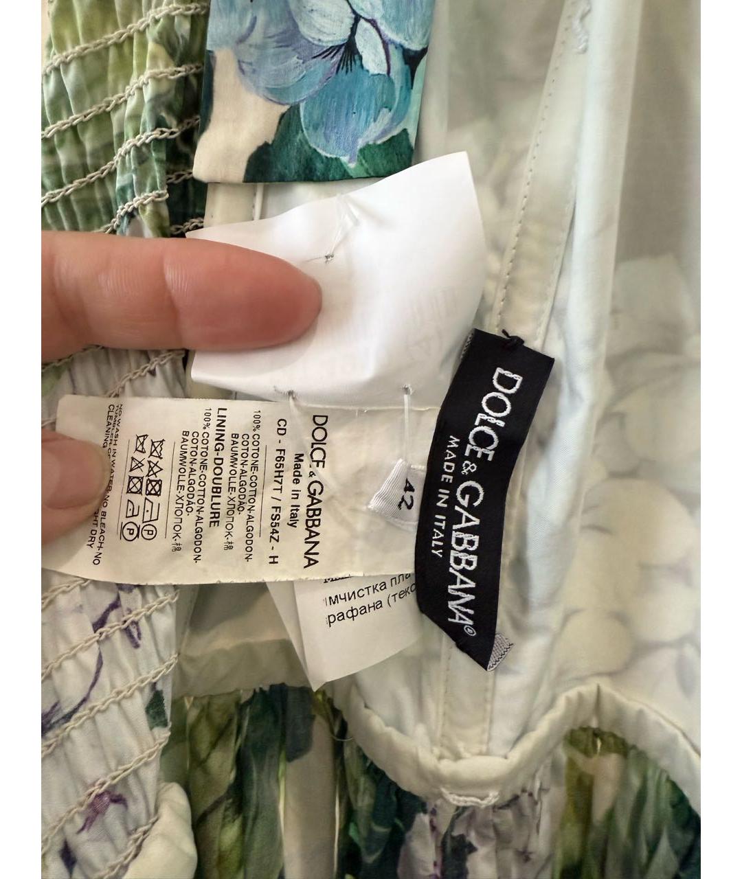 DOLCE&GABBANA Мульти хлопковый сарафан, фото 3