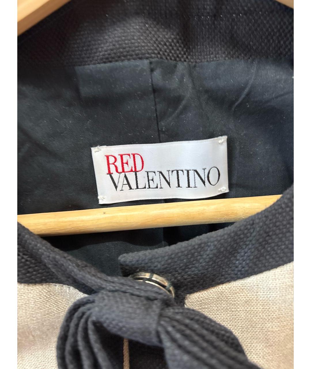 RED VALENTINO Бежевый льняной костюм с брюками, фото 6