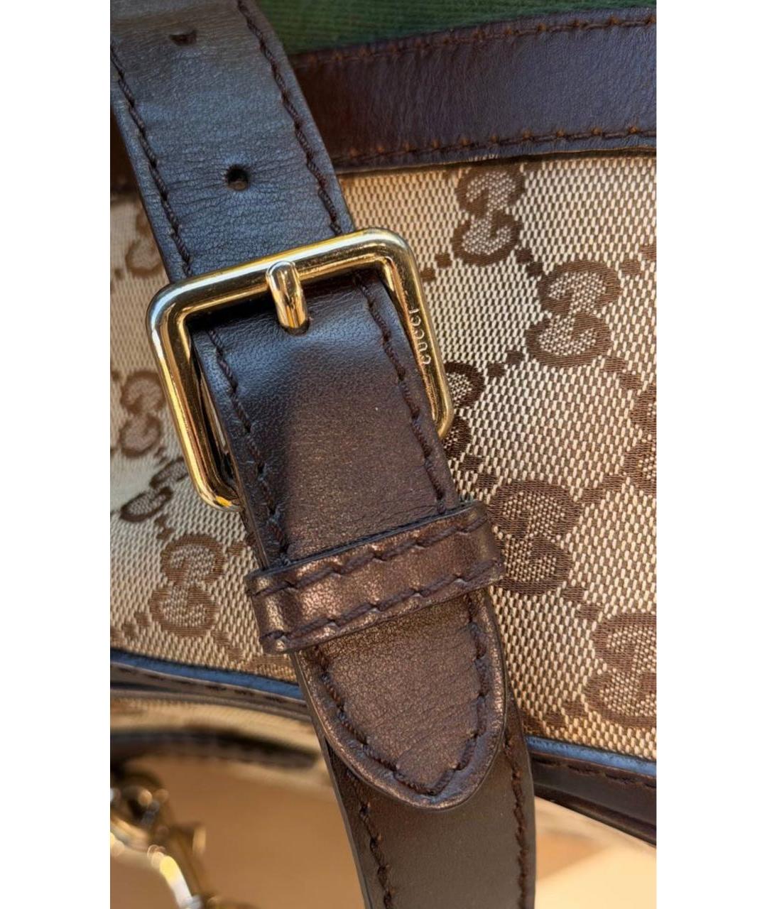 GUCCI Коричневая кожаная сумка с короткими ручками, фото 7