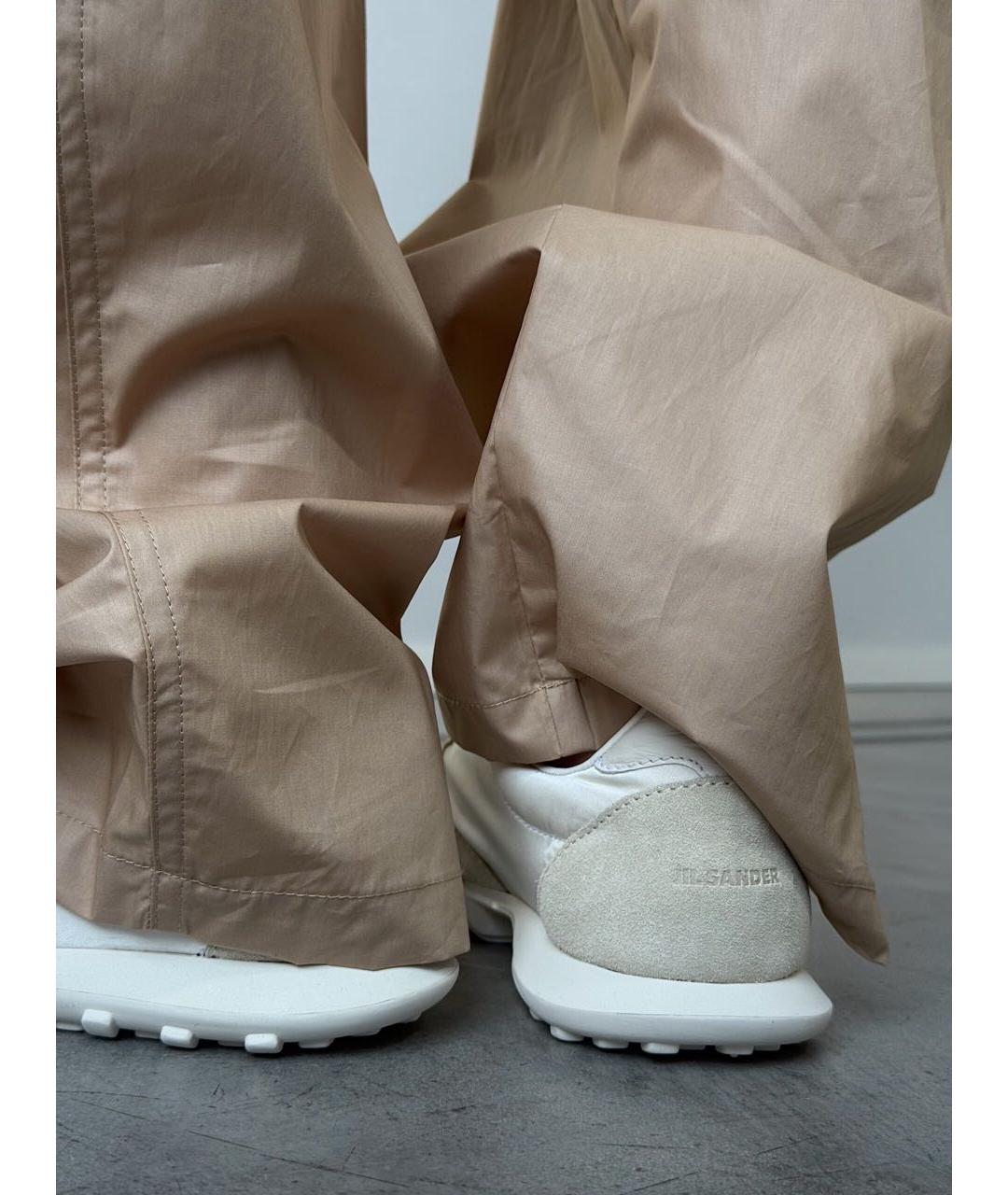 JIL SANDER Бежевые замшевые кроссовки, фото 4