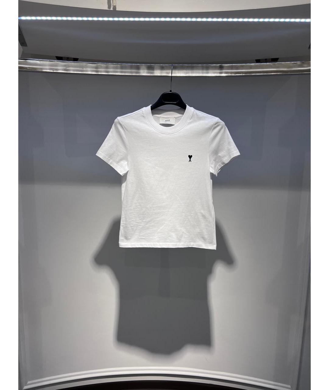 Ami Paris Белая хлопковая футболка, фото 2