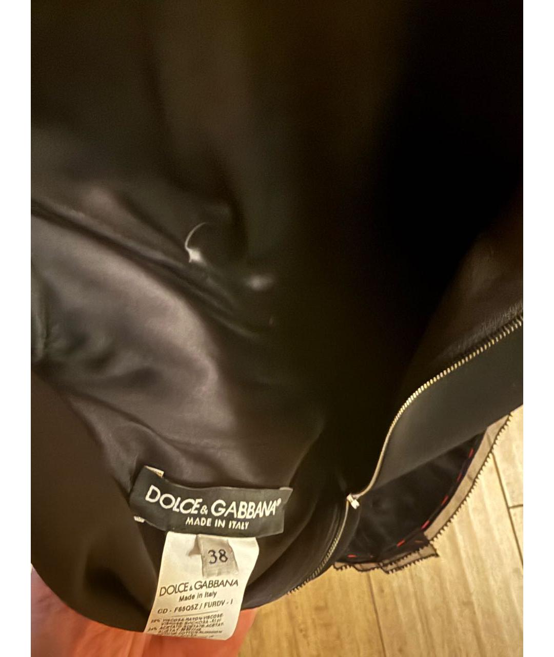 DOLCE&GABBANA Черное креповое вечернее платье, фото 4