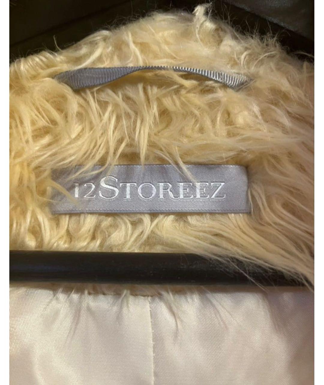 12 STOREEZ Бежевая полиэстеровая шуба, фото 2