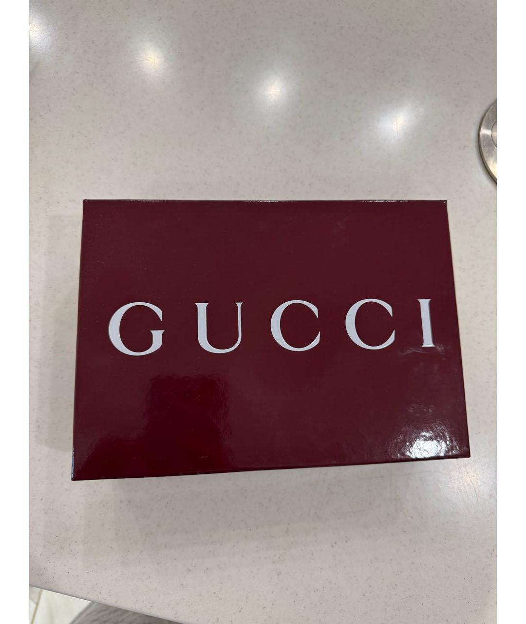 GUCCI Коричневая жаккардовая сумка с короткими ручками, фото 2