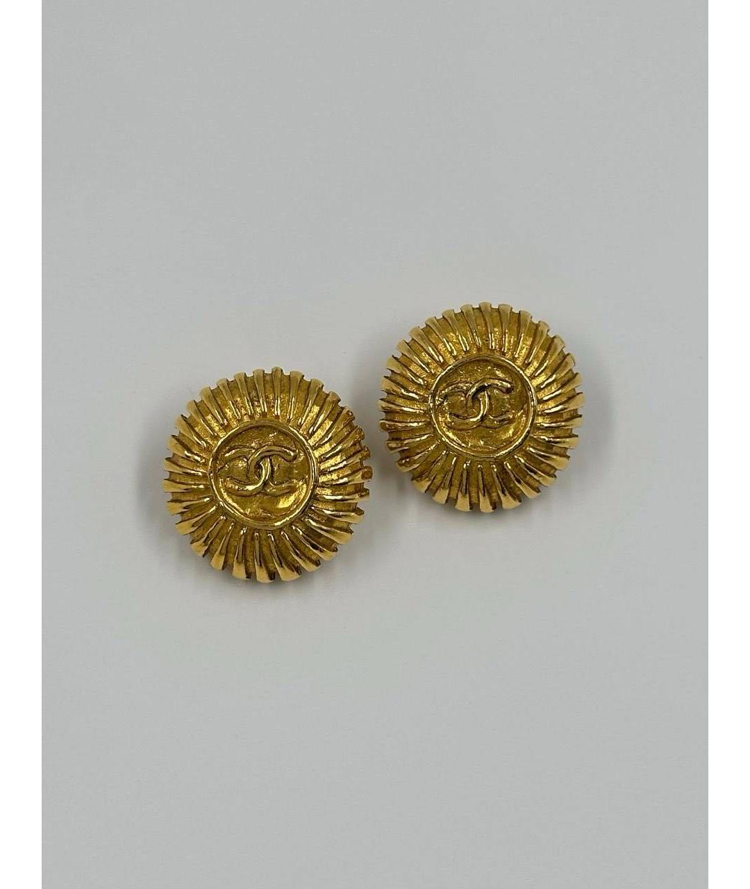 CHANEL Золотые позолоченные клипсы, фото 7