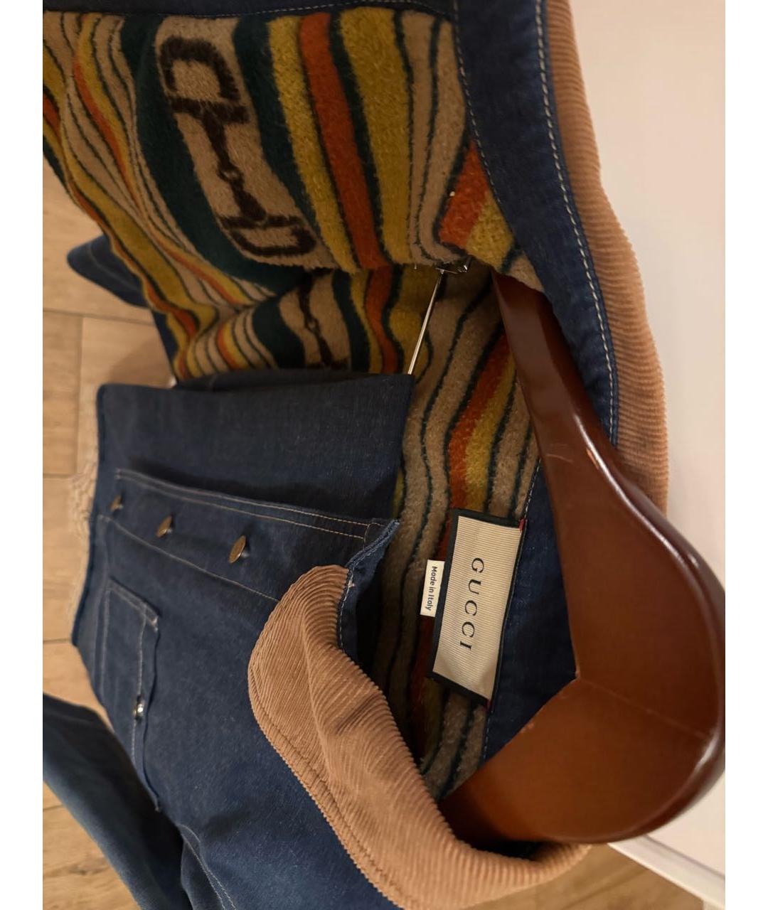 GUCCI Синяя деним куртка, фото 3