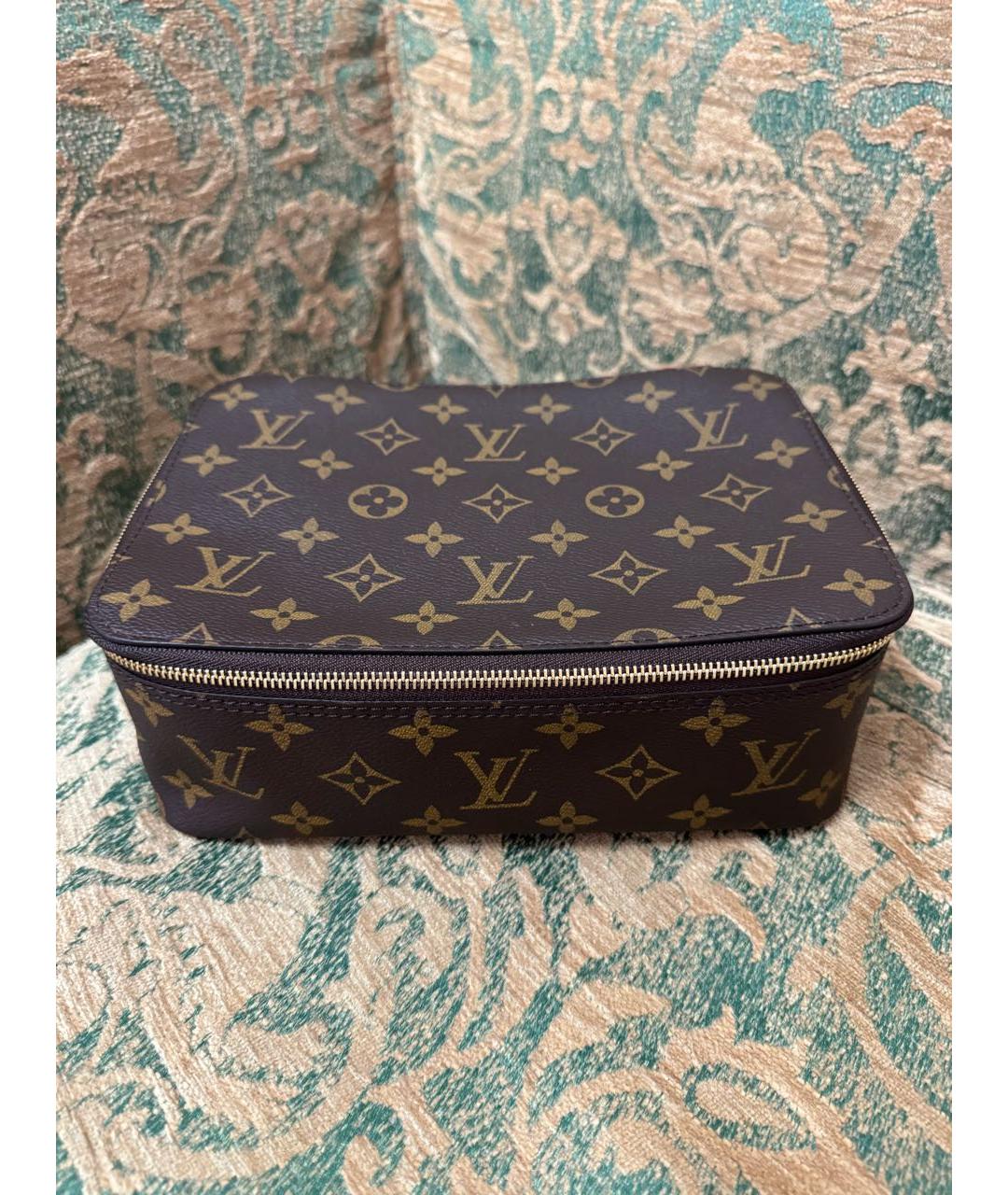 LOUIS VUITTON Коричневая косметичка, фото 5