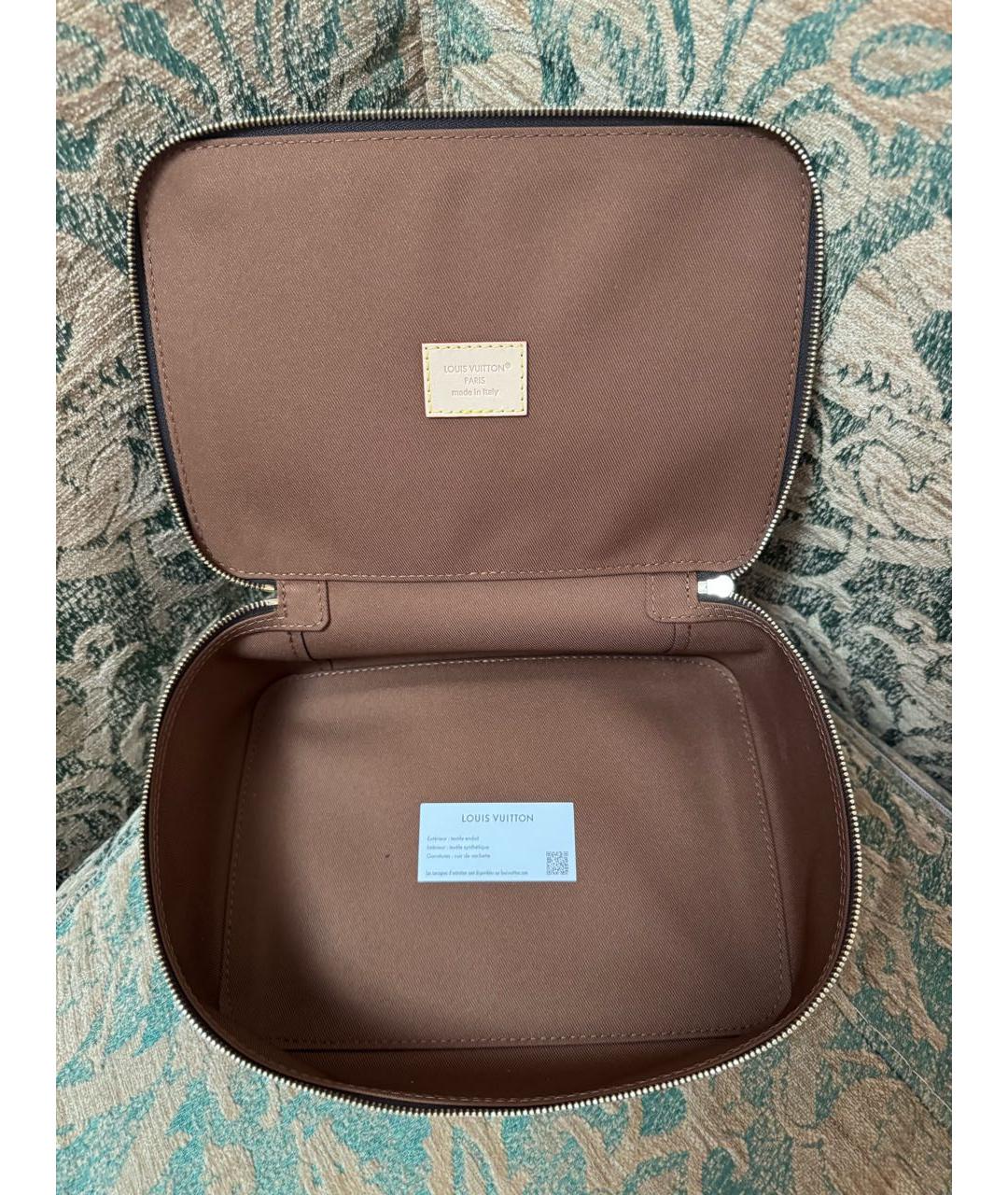 LOUIS VUITTON Коричневая косметичка, фото 4