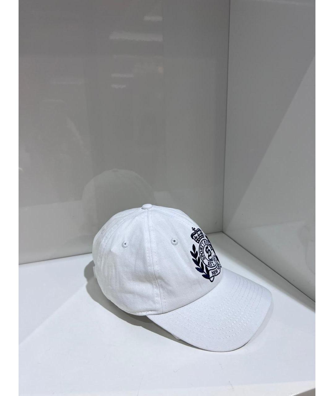 SPORTY AND RICH Белая хлопковая кепка, фото 2