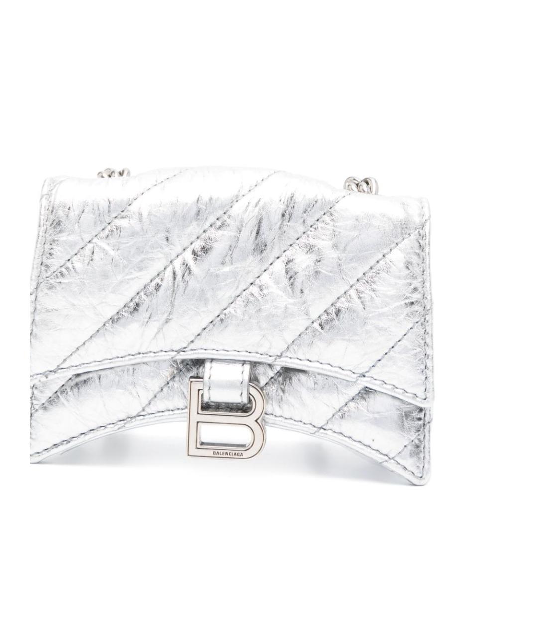BALENCIAGA Серебряная сумка через плечо, фото 4