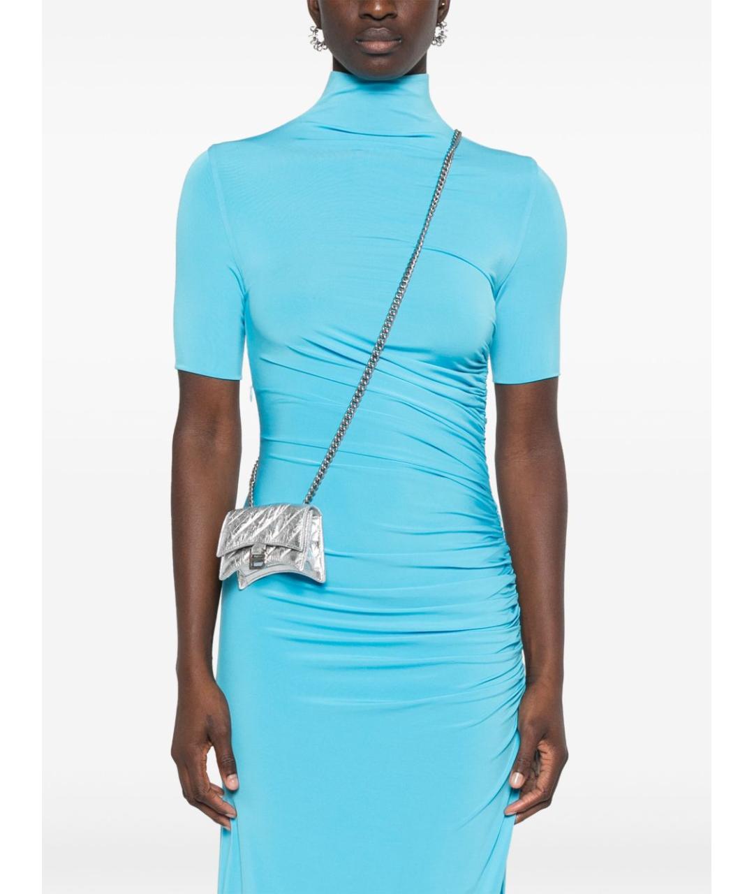 BALENCIAGA Серебряная сумка через плечо, фото 5