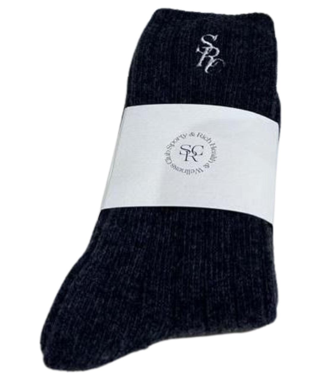 SPORTY AND RICH Серые носки, чулки и колготы, фото 1