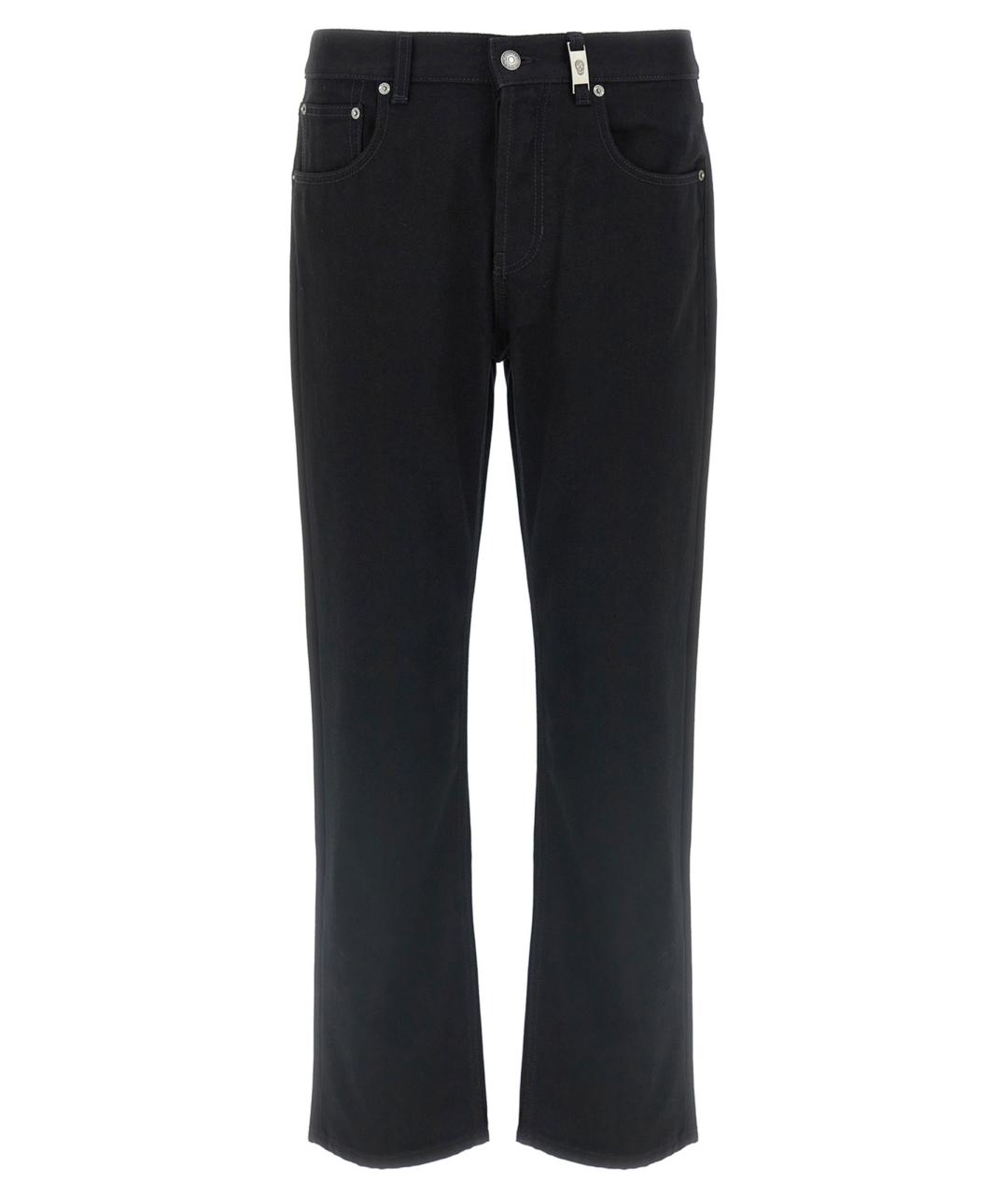 ALEXANDER MCQUEEN Черные хлопковые прямые джинсы, фото 1