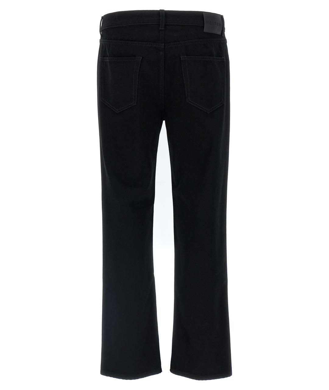 ALEXANDER MCQUEEN Черные хлопковые прямые джинсы, фото 2