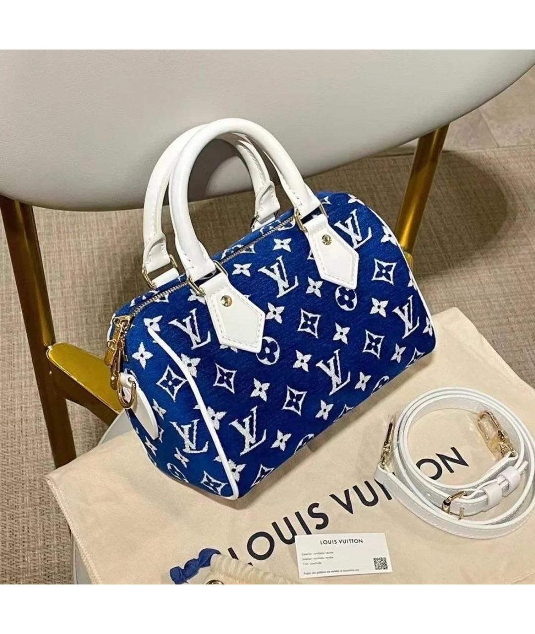 LOUIS VUITTON Темно-синяя кожаная сумка через плечо, фото 2