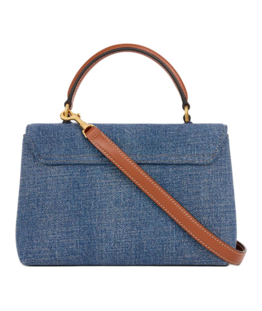 CELINE Синяя тканевая сумка через плечо, фото 3