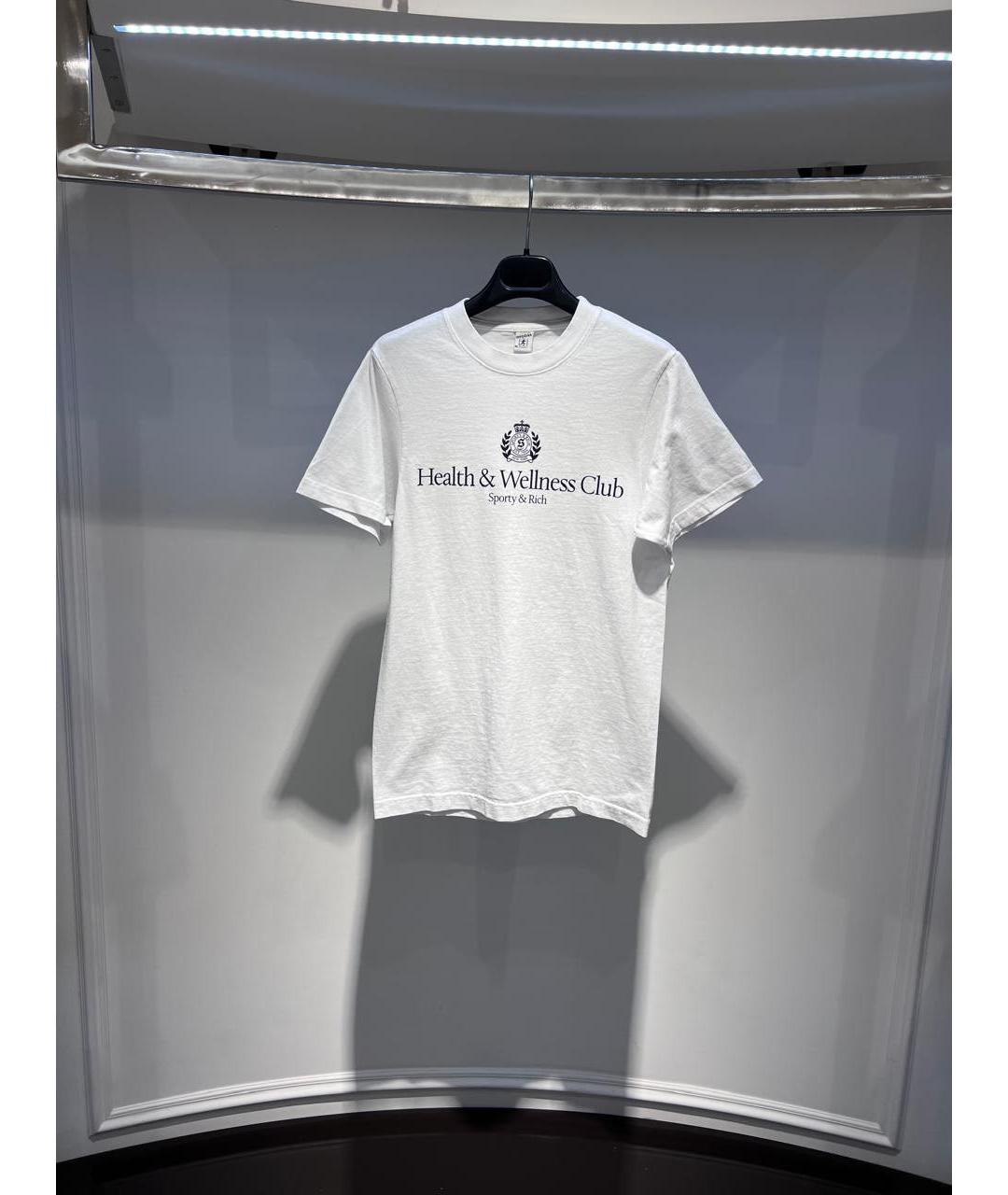 SPORTY AND RICH Белая хлопковая футболка, фото 3