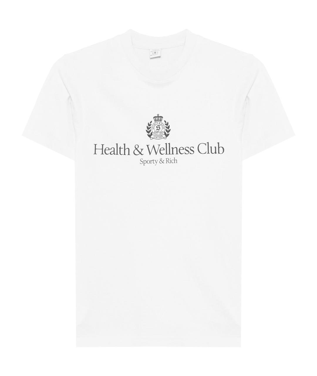 SPORTY AND RICH Белая хлопковая футболка, фото 1