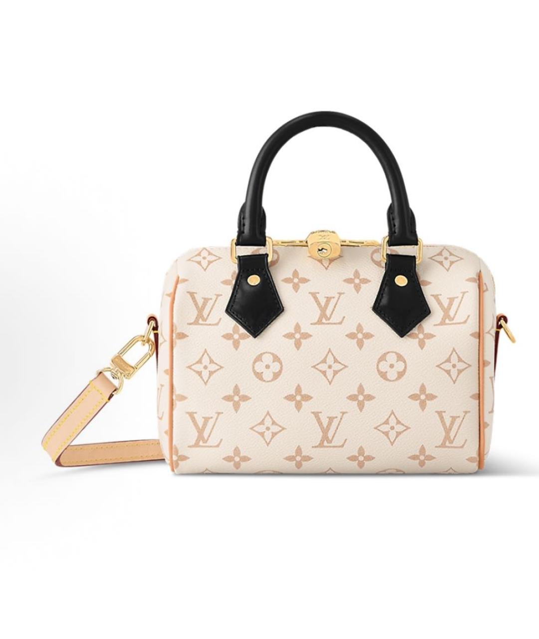 LOUIS VUITTON Белая кожаная сумка с короткими ручками, фото 4