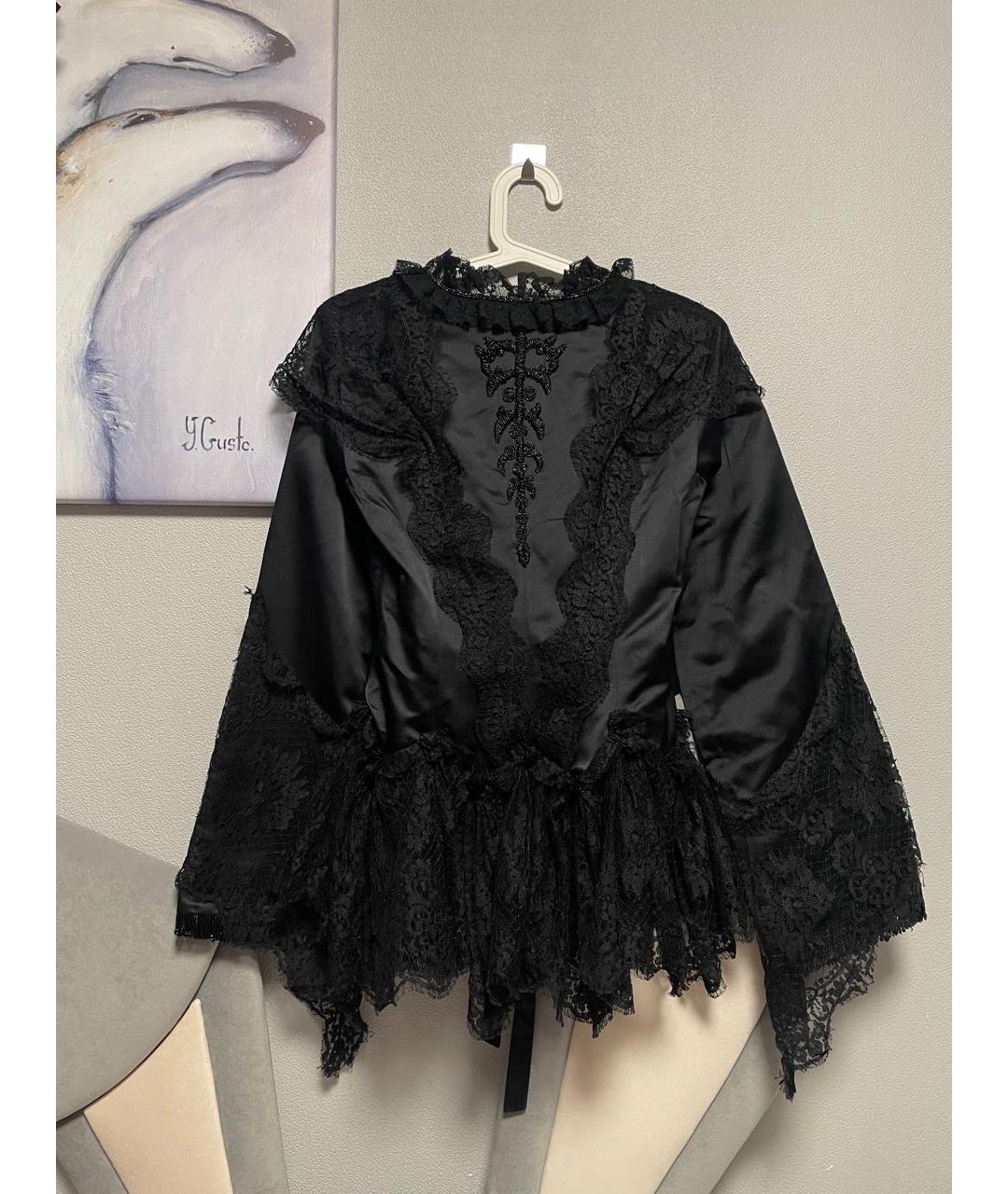 DOLCE&GABBANA Черный шелковый жакет/пиджак, фото 7