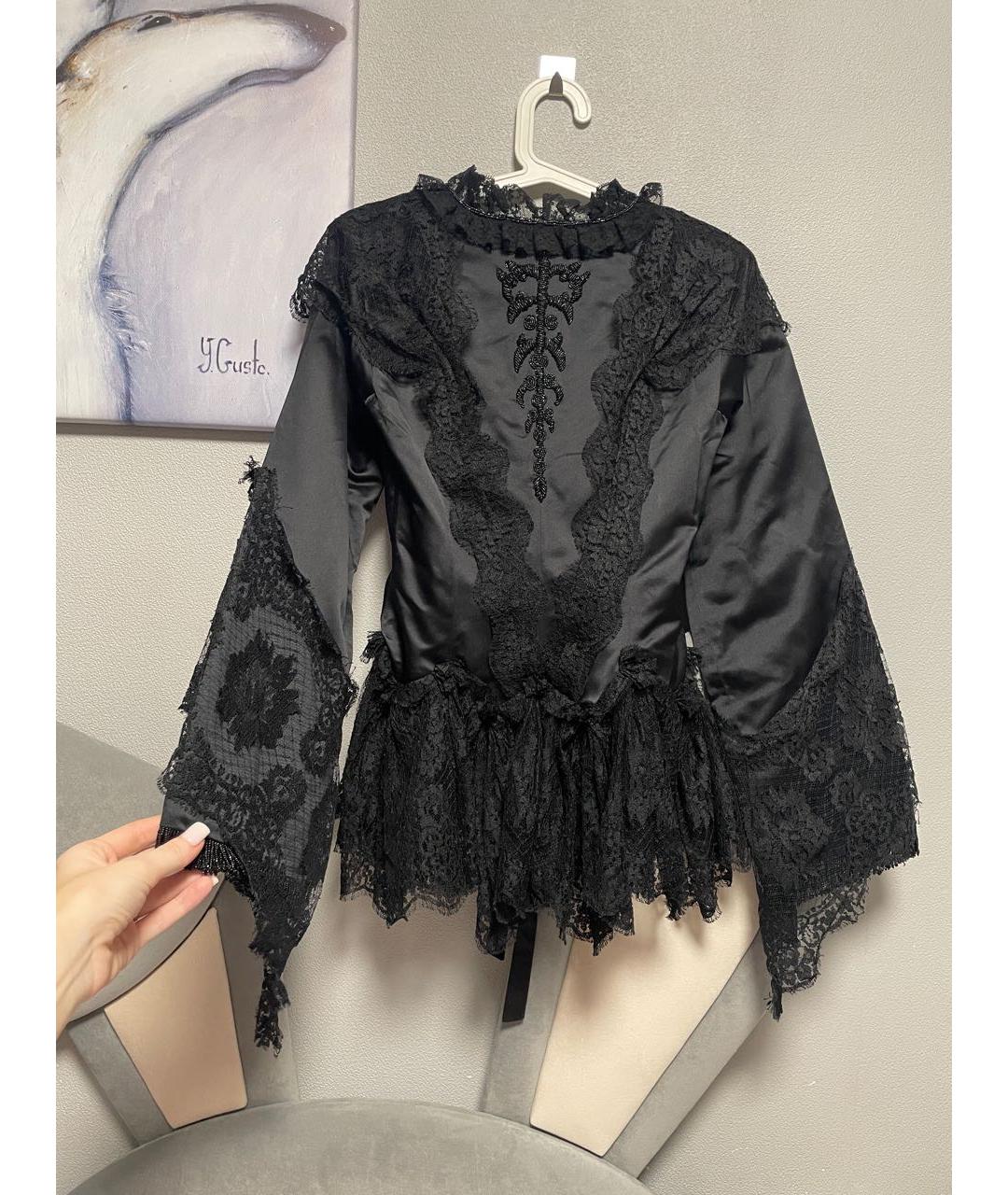 DOLCE&GABBANA Черный шелковый жакет/пиджак, фото 6