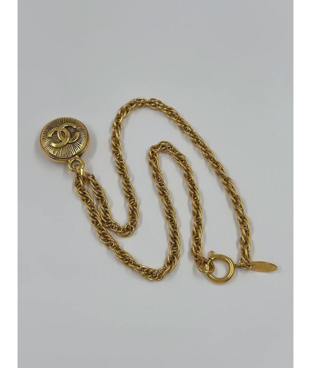 CHANEL Золотой позолоченный кулон, фото 4