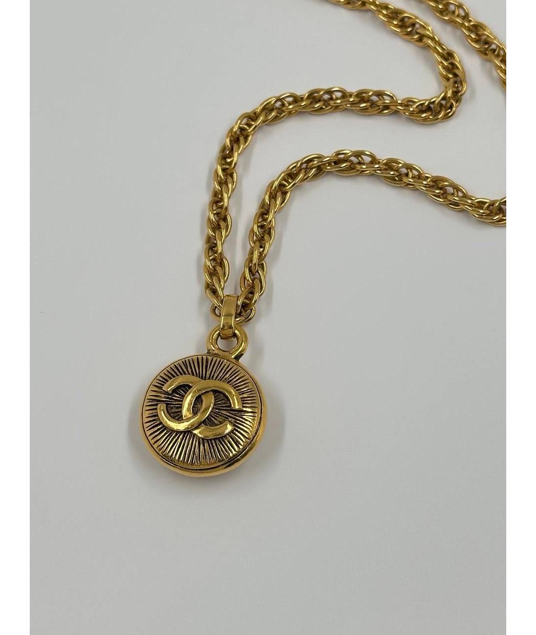 CHANEL Золотой позолоченный кулон, фото 2