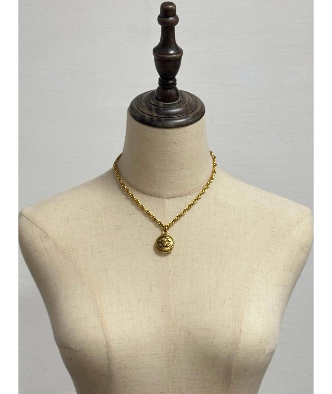 CHANEL Золотой позолоченный кулон, фото 8