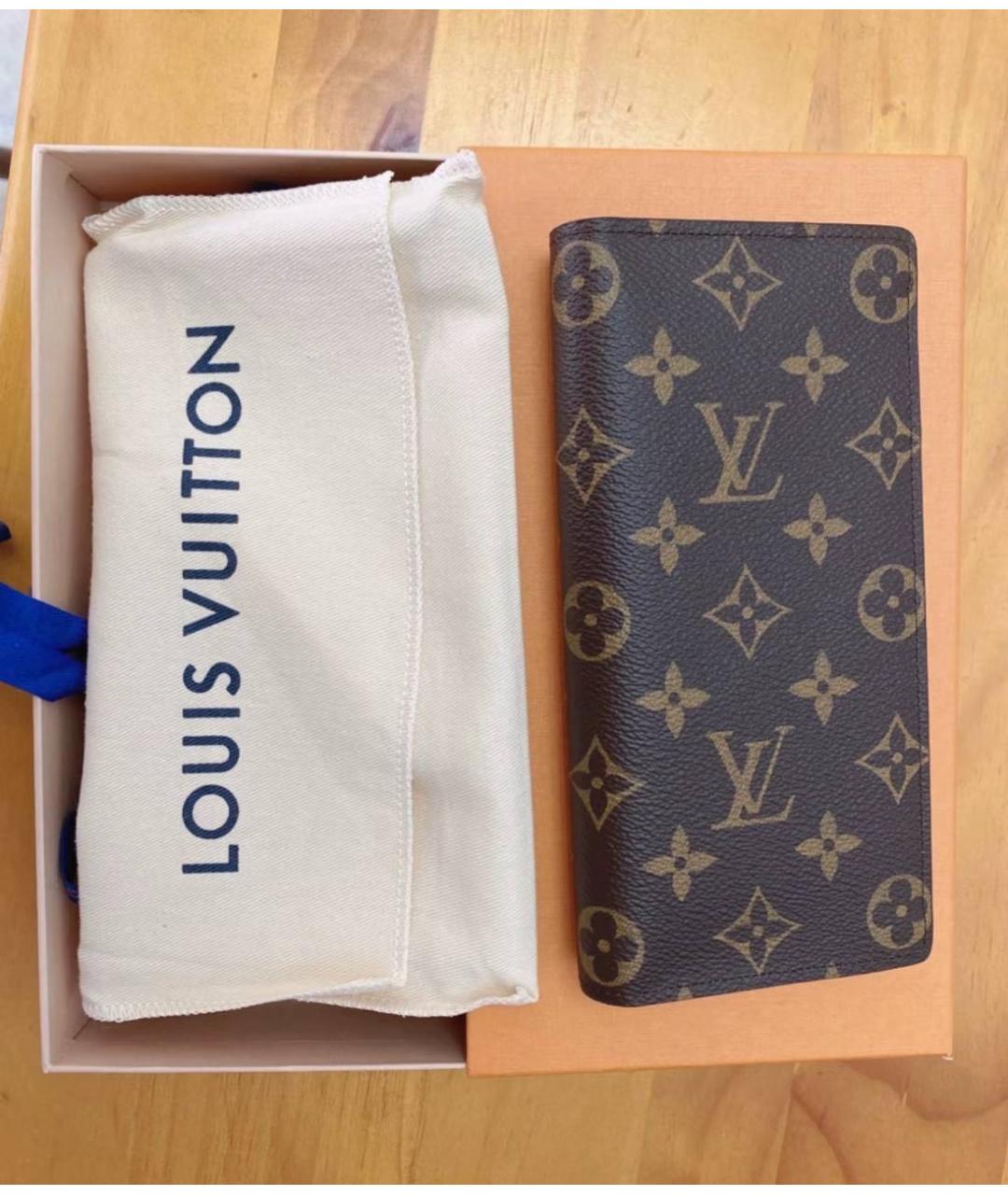 LOUIS VUITTON Коричневый кошелек, фото 7