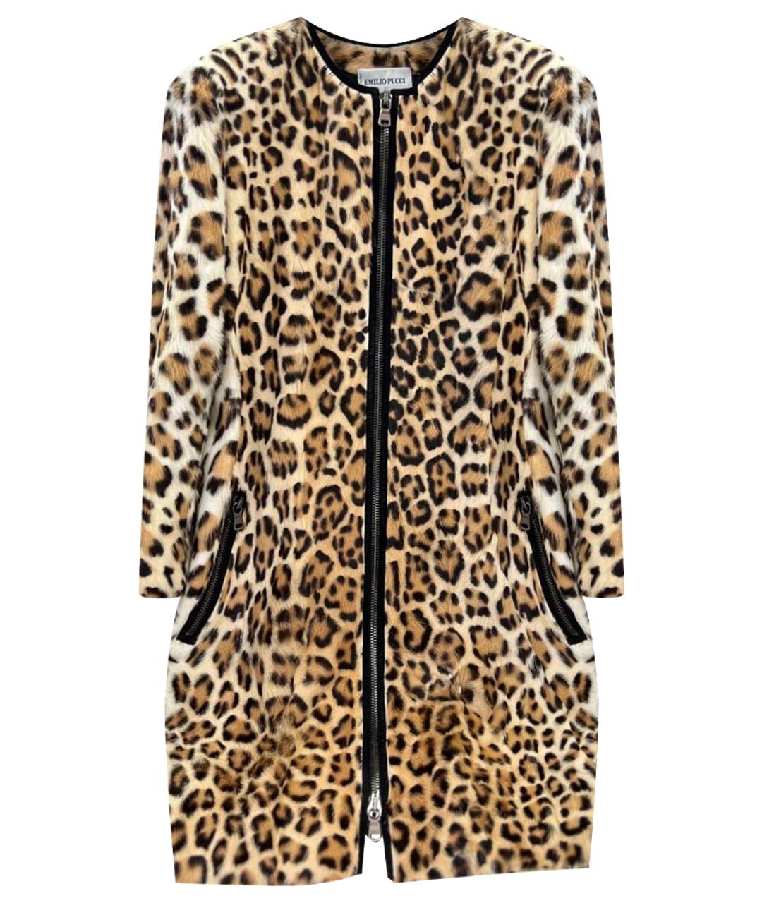 EMILIO PUCCI Коричневое шерстяное пальто, фото 1