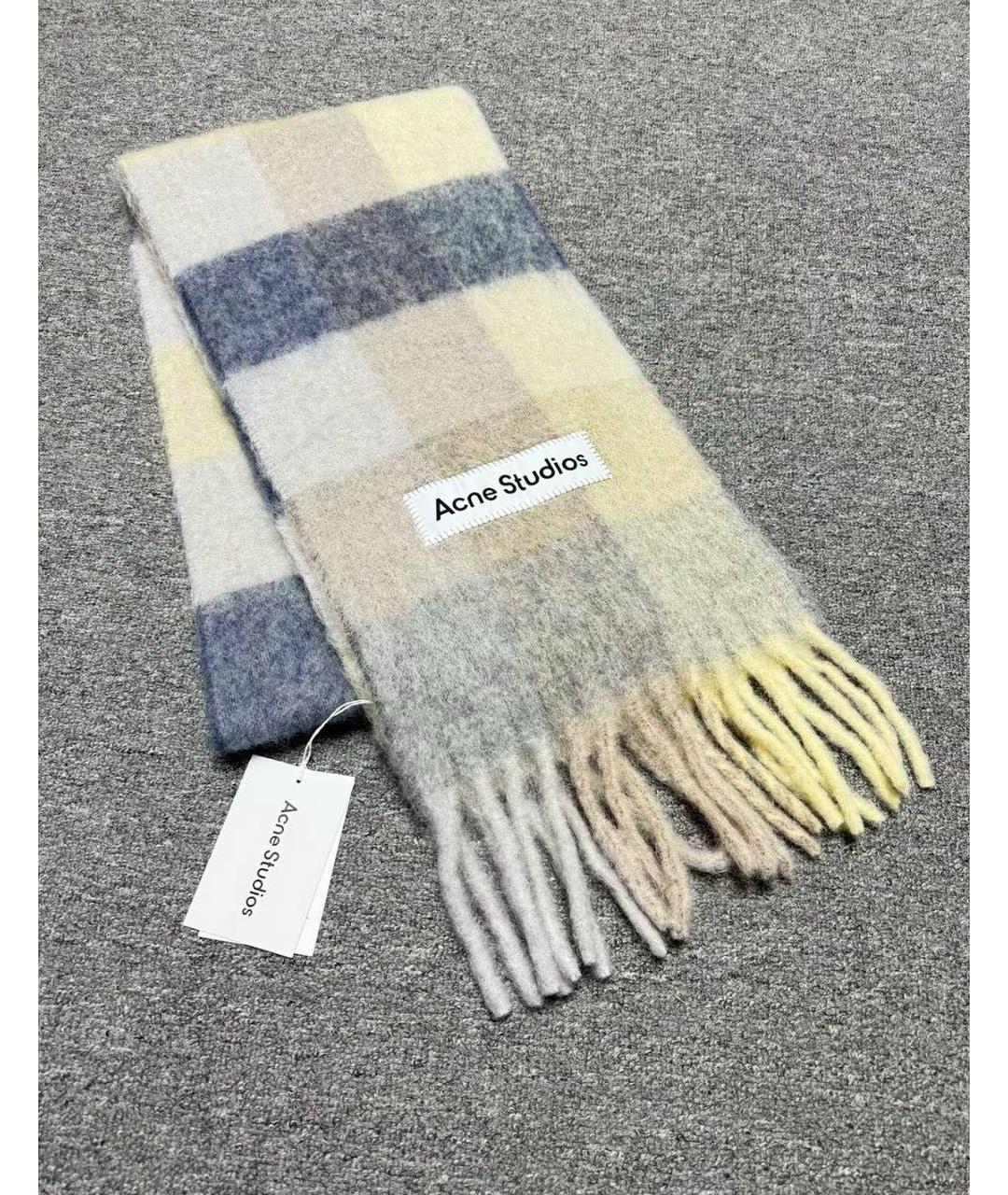 ACNE STUDIOS Мульти шерстяной шарф, фото 6