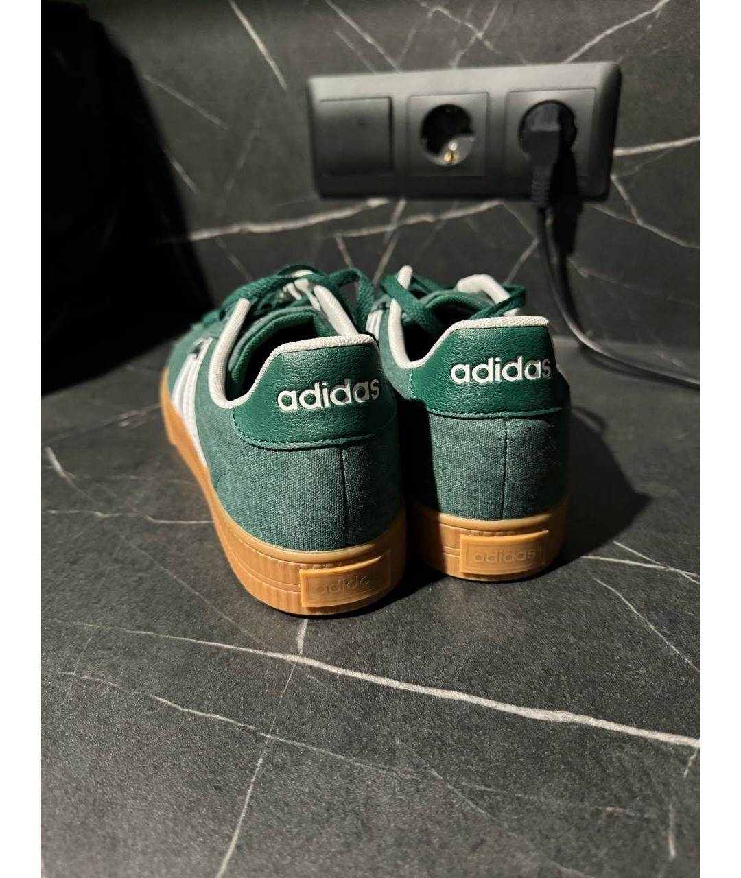 ADIDAS Зеленые текстильные кеды, фото 5