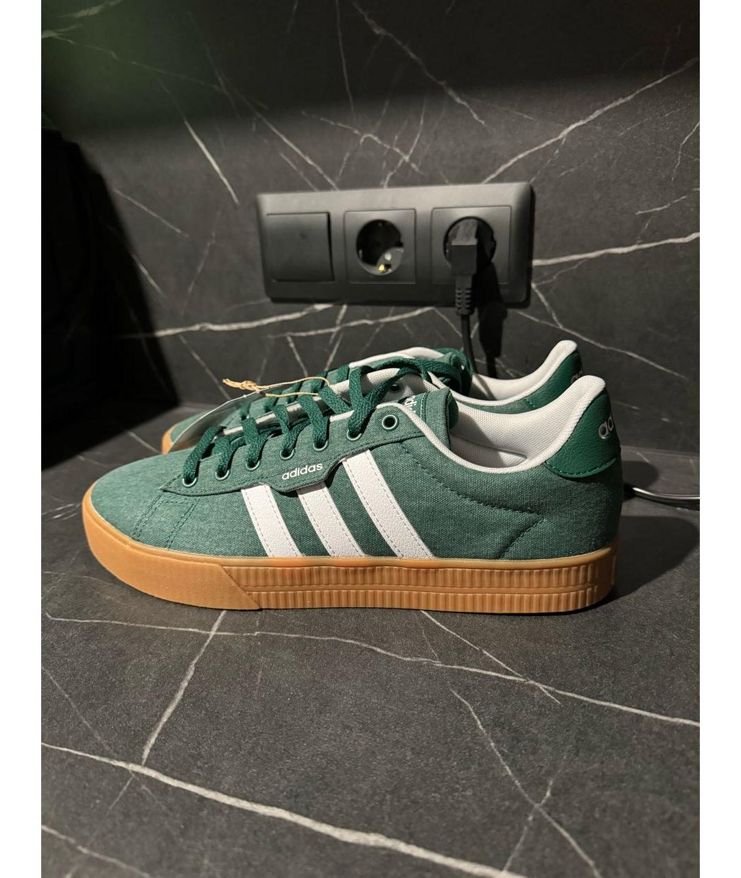 ADIDAS Зеленые текстильные кеды, фото 7