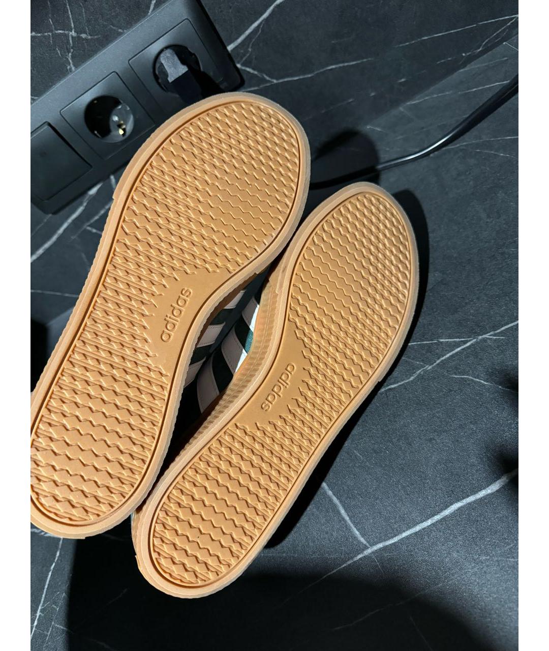 ADIDAS Зеленые текстильные кеды, фото 3