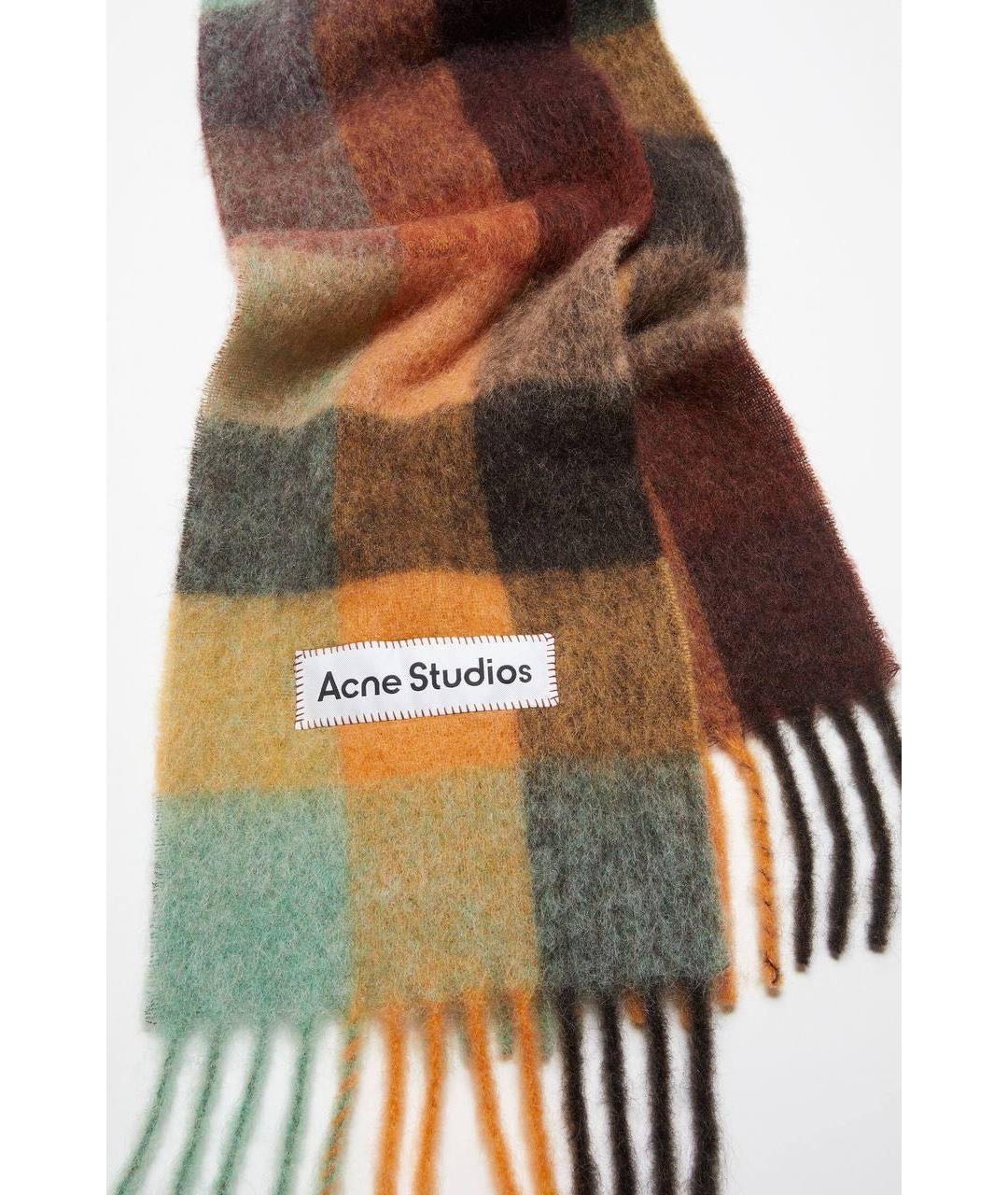 ACNE STUDIOS Мульти шерстяной шарф, фото 4