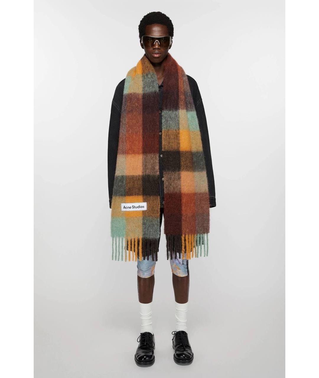 ACNE STUDIOS Мульти шерстяной шарф, фото 3
