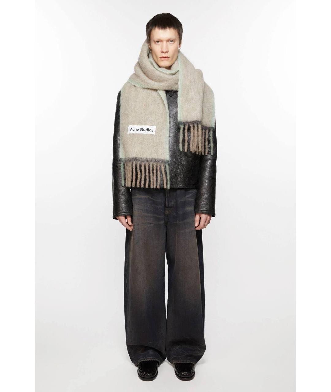 ACNE STUDIOS Мульти шерстяной шарф, фото 3