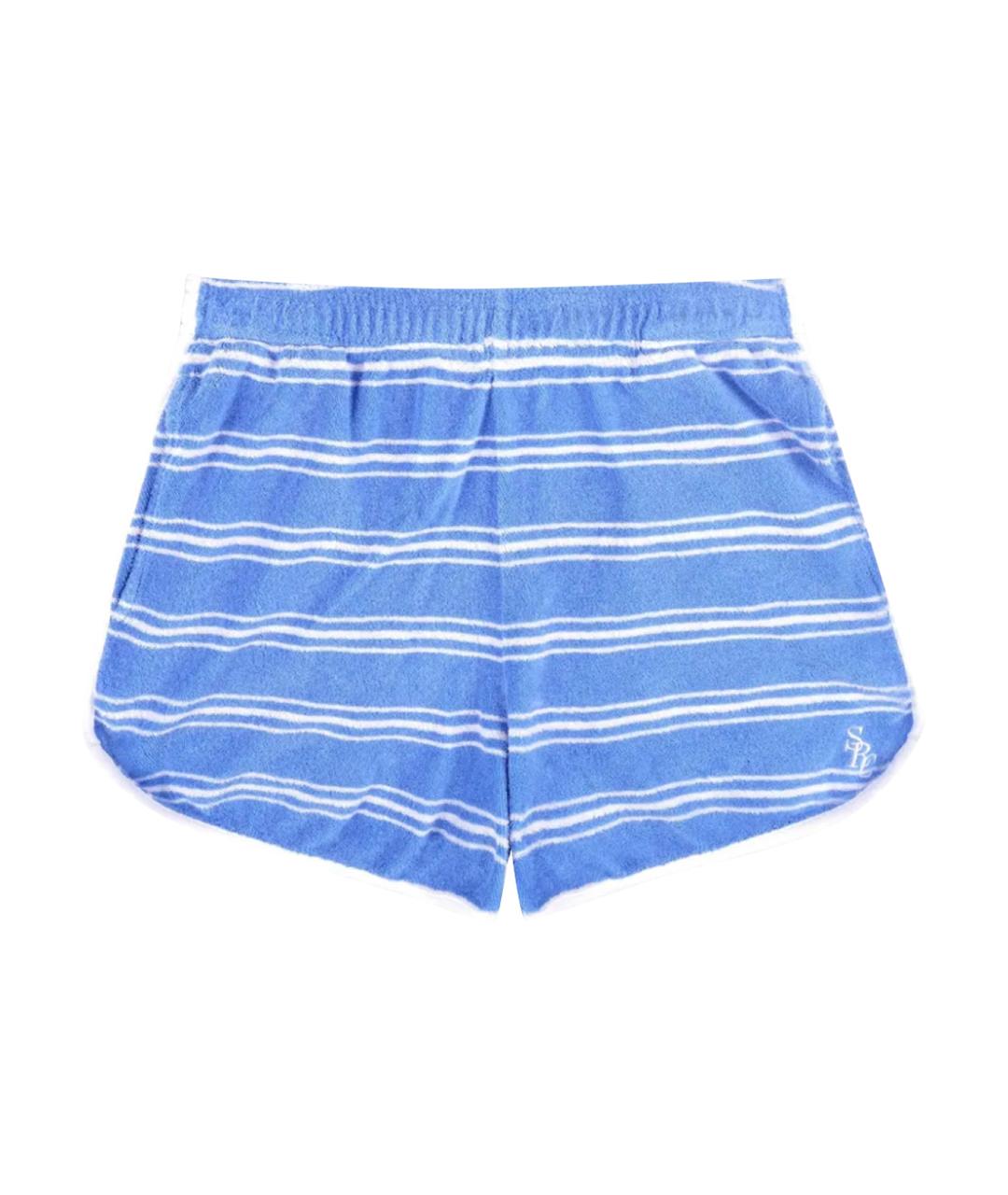 SPORTY AND RICH Голубые хлопковые шорты, фото 1