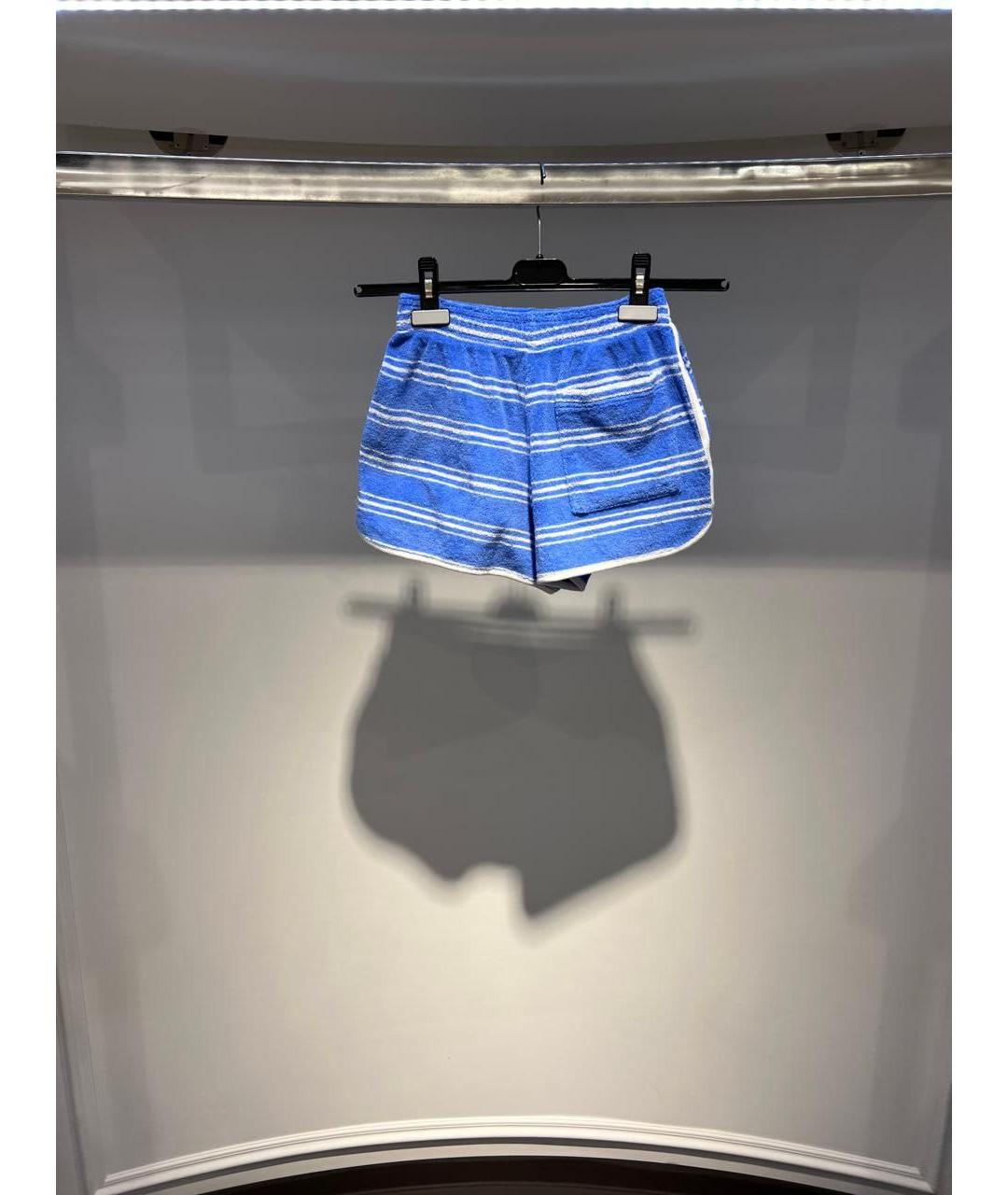 SPORTY AND RICH Голубые хлопковые шорты, фото 2