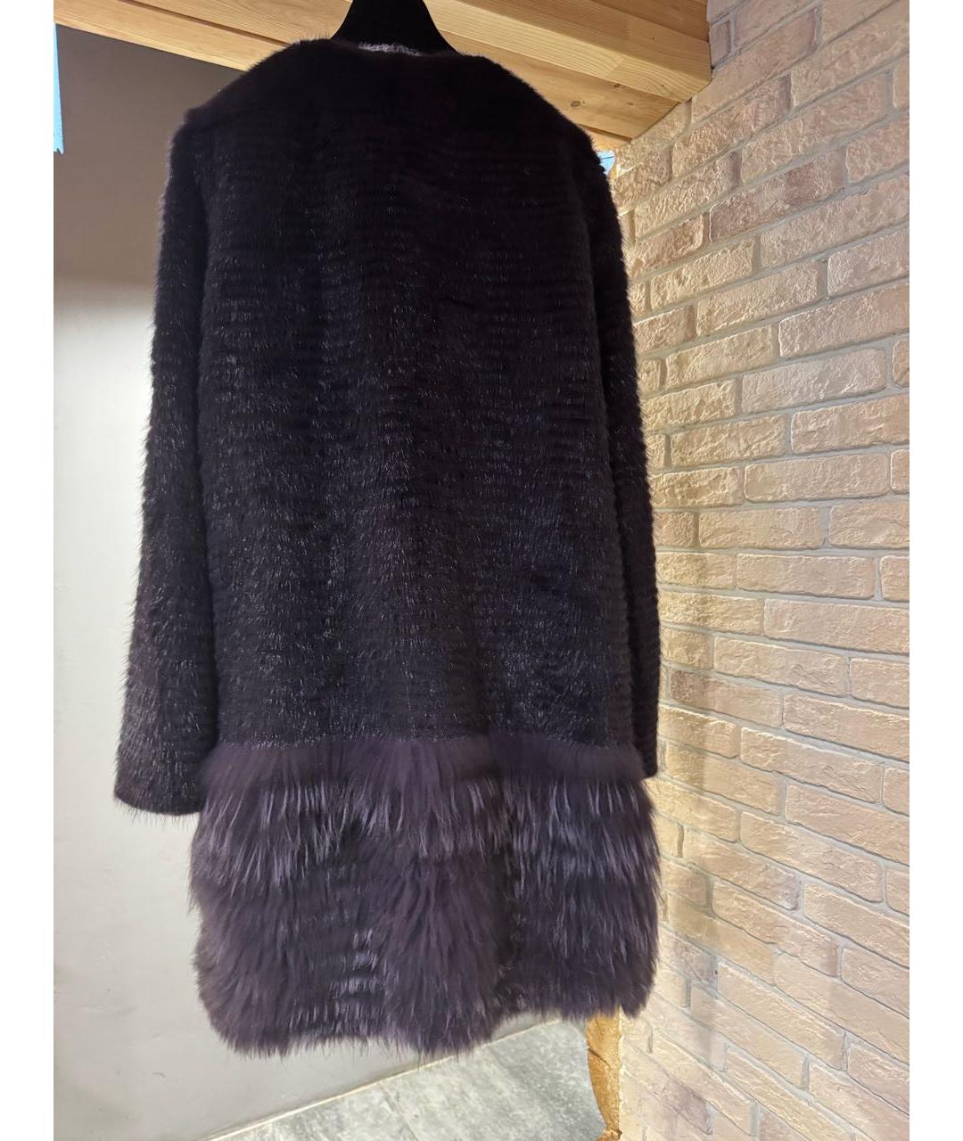 YVES SALOMON Фиолетовая меховая шуба, фото 2