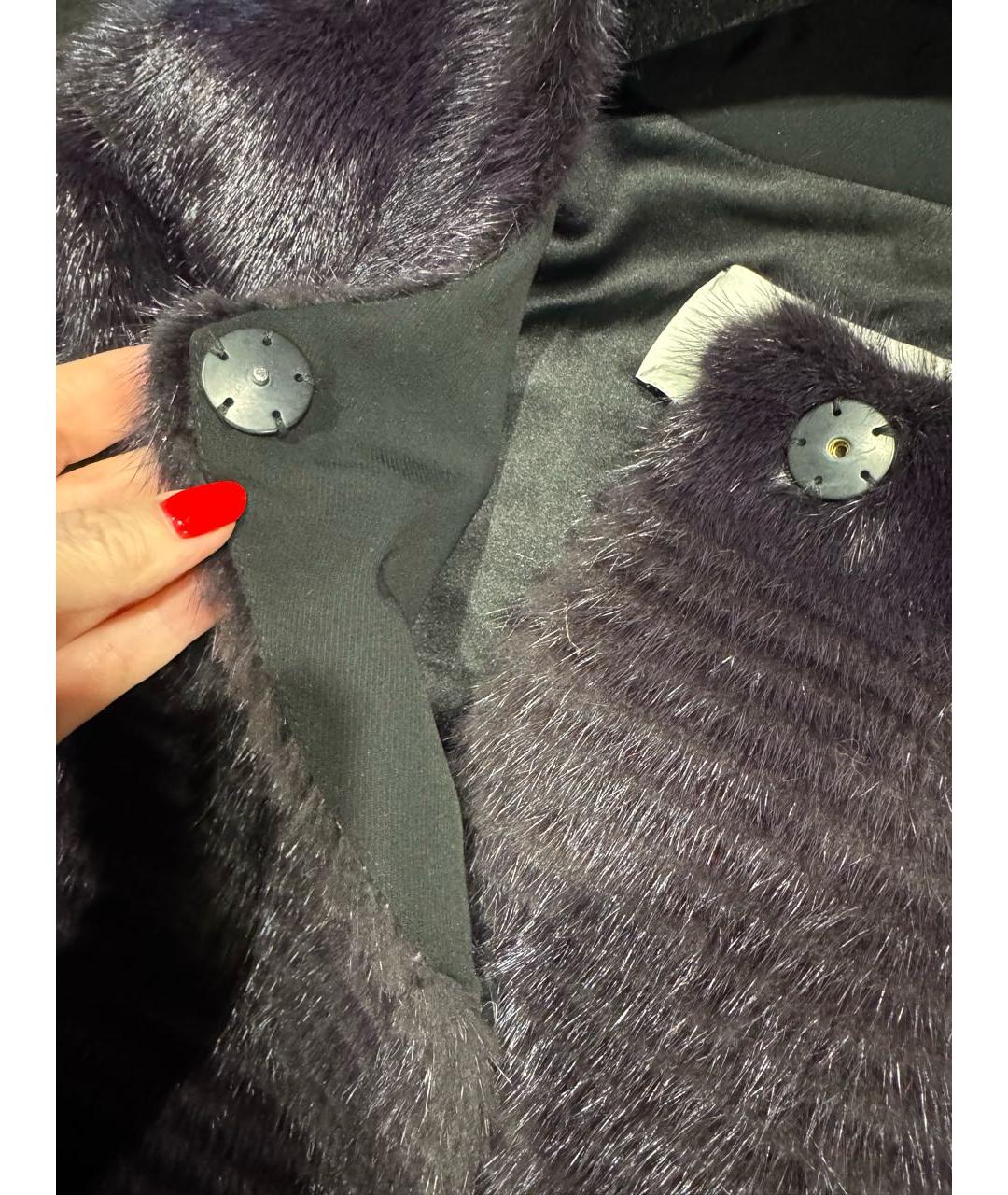 YVES SALOMON Фиолетовая меховая шуба, фото 3