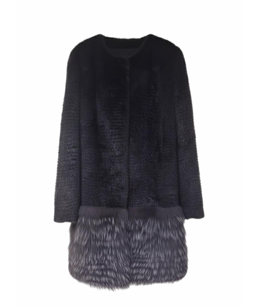 YVES SALOMON Фиолетовая меховая шуба, фото 1