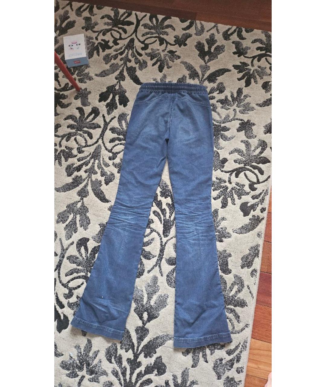 DIESEL Синие хлопковые джинсы клеш, фото 2