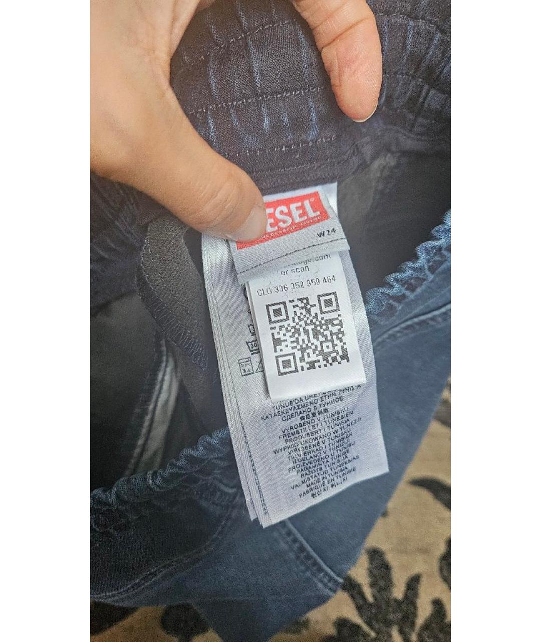 DIESEL Синие хлопковые джинсы клеш, фото 3
