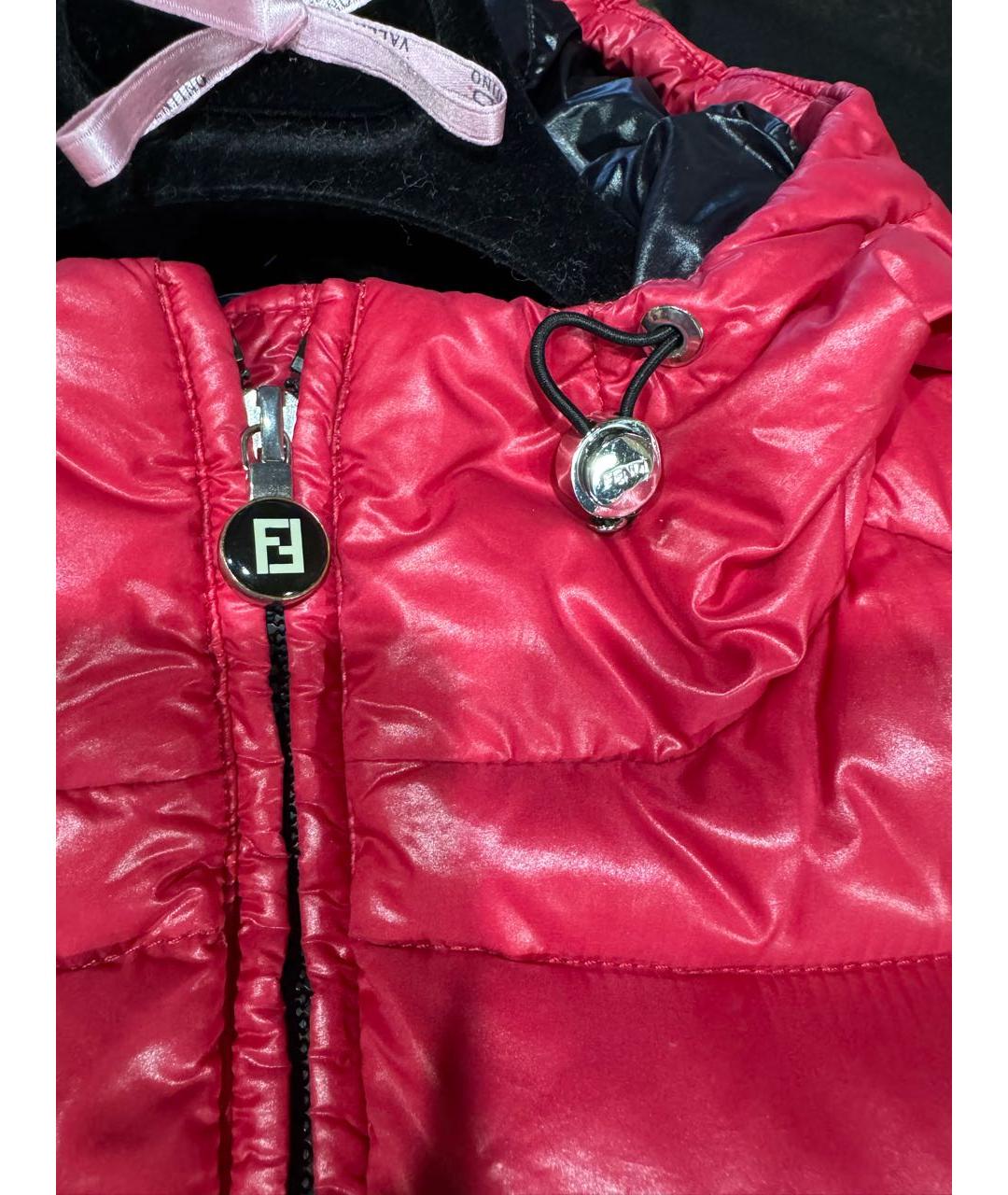 FENDI Красная полиамидовая куртка, фото 6