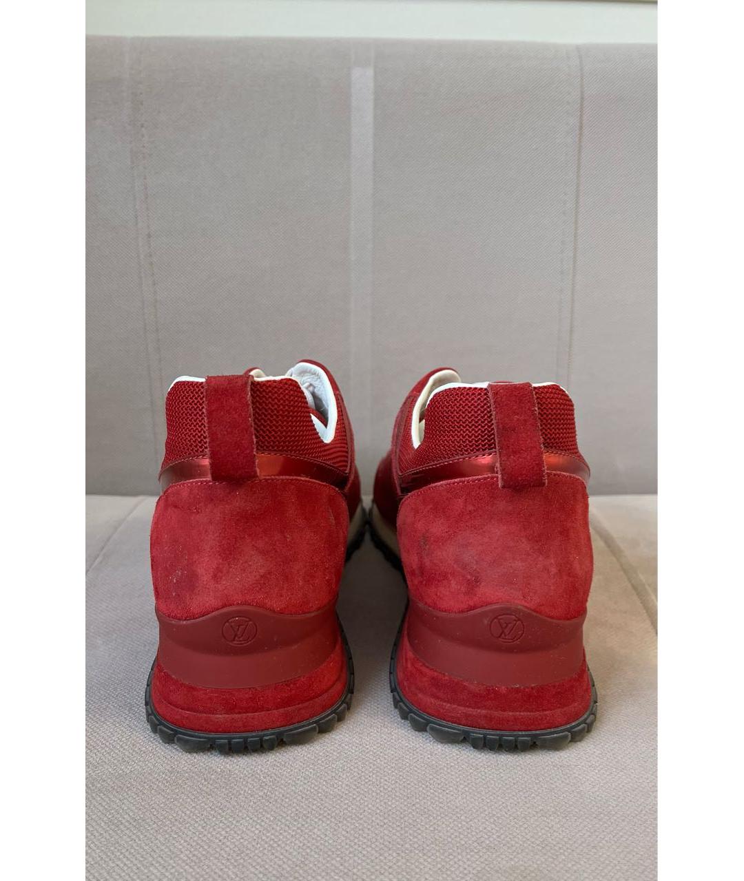 LOUIS VUITTON Бордовые замшевые кроссовки, фото 4