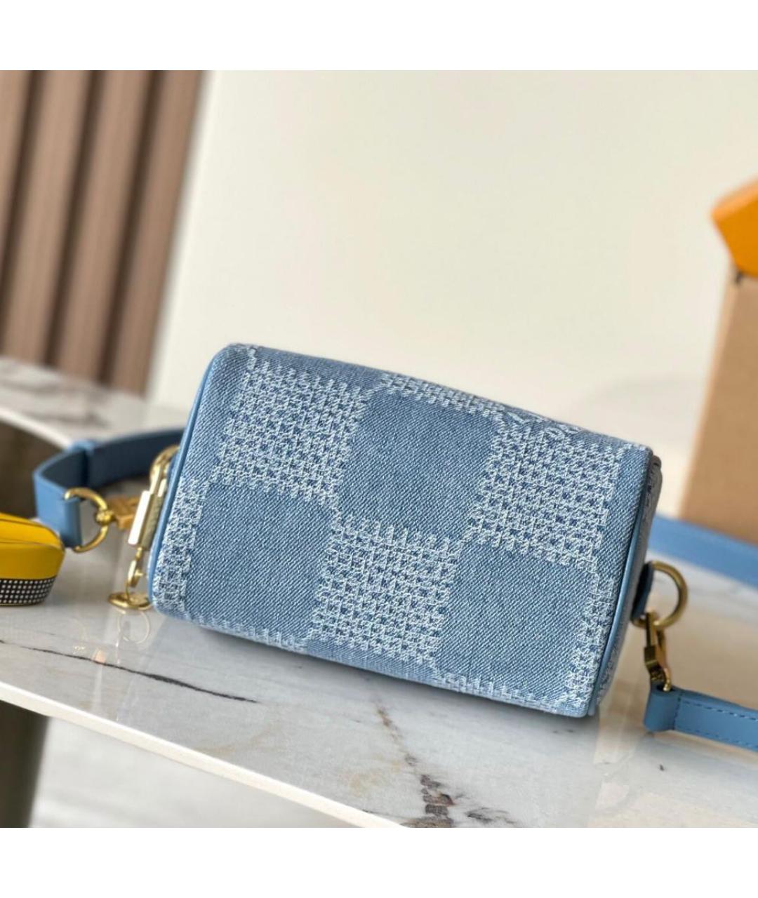 LOUIS VUITTON Синяя деним сумка с короткими ручками, фото 3