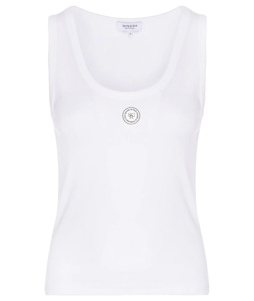 SPORTY AND RICH Белая хлопковая майка, фото 1