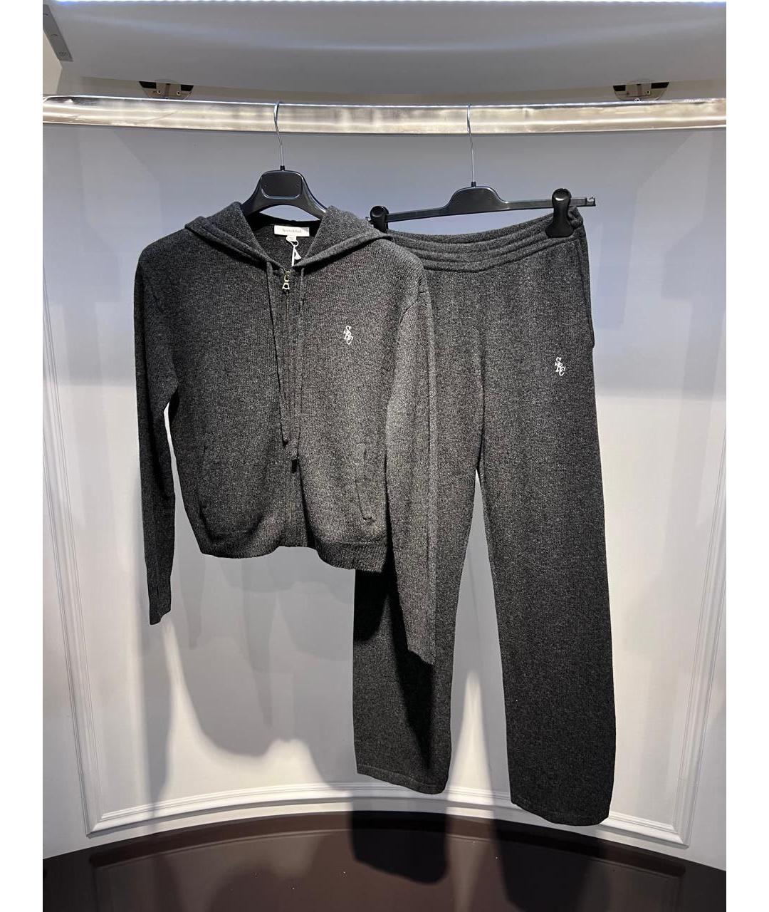 SPORTY AND RICH Серый кашемировый спортивные костюмы, фото 3