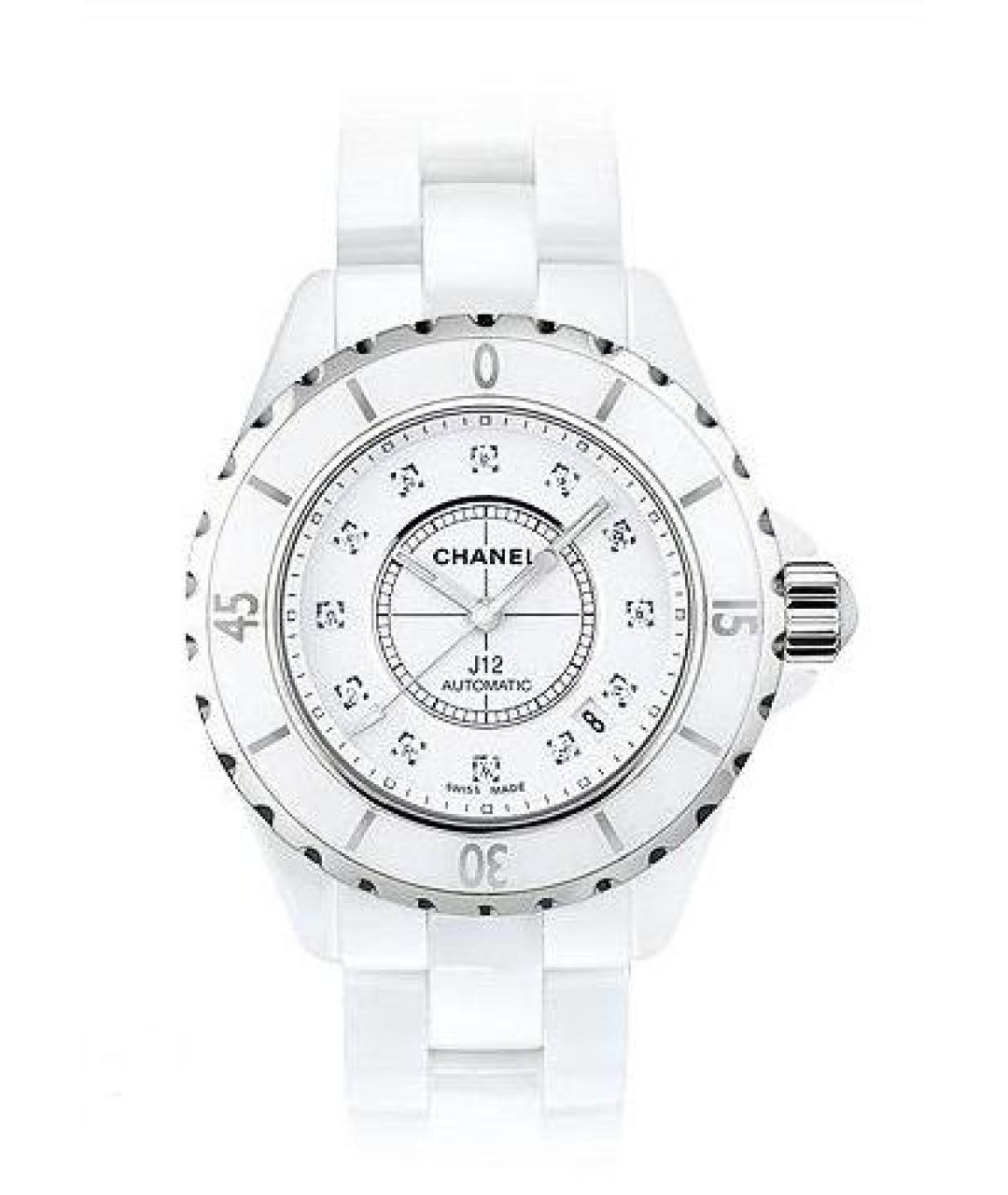 CHANEL Белые керамические часы, фото 1